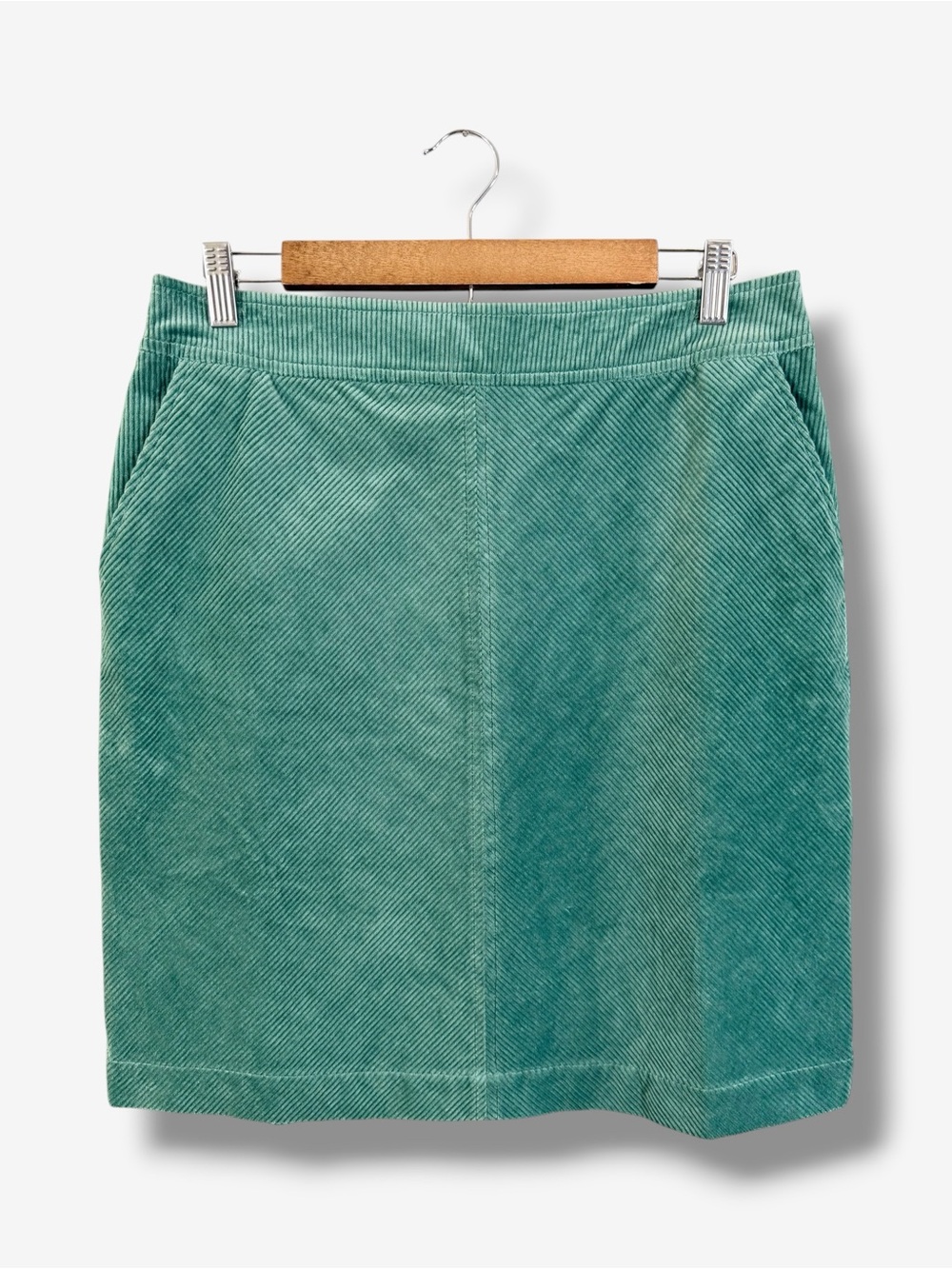 Boden Green Corduroy Pencil Skirt Size US 8L T0623 Casual Preppy Academia